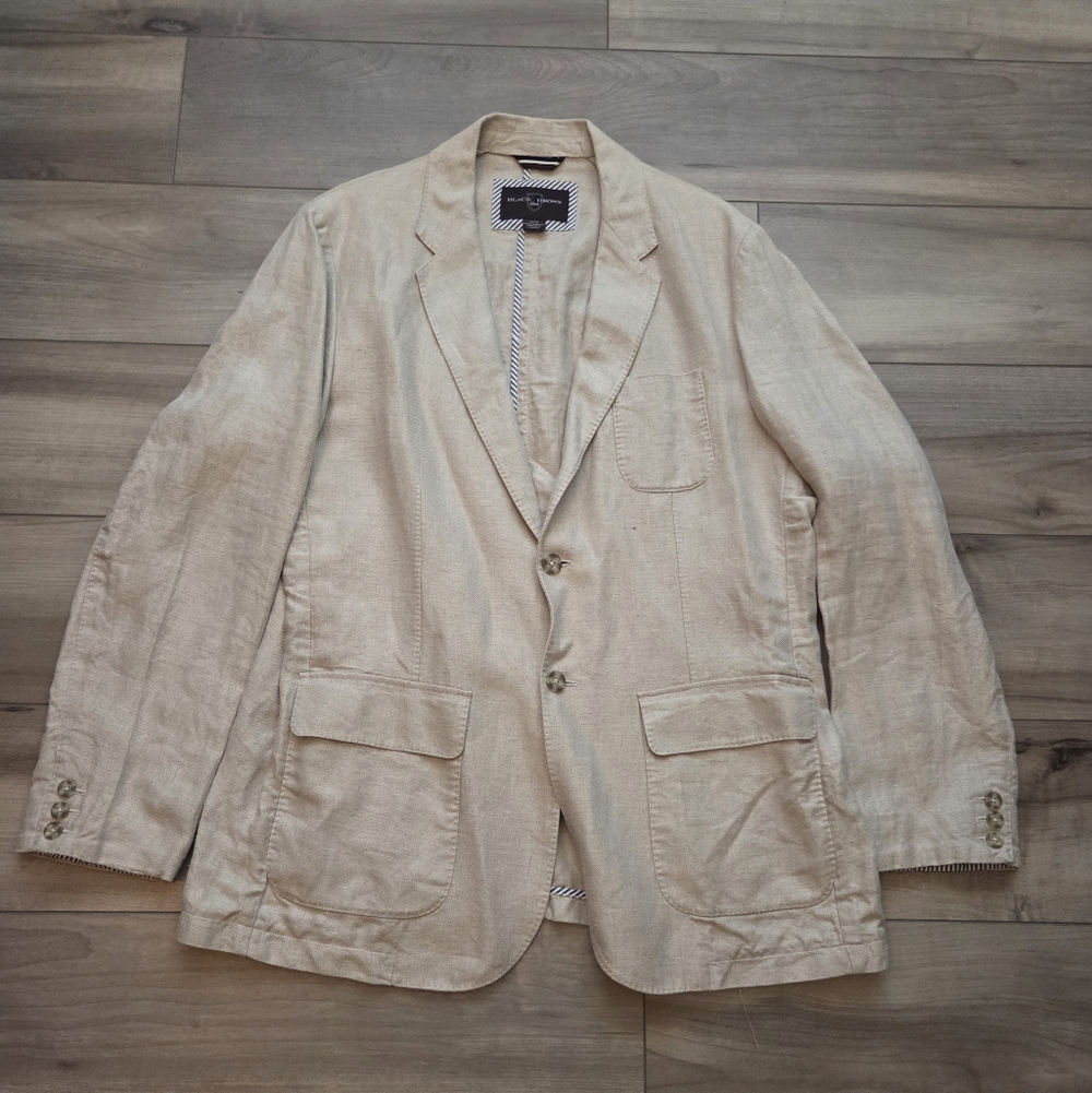Black Brown 1826 Linen Blazer